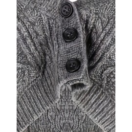 Women'S Chic Off-Shoulder Sweater - Sexy Cropped Top with Button Front, Fall Winter Outfits, Elegant Party Casual Attire - Women'S Fashion Sweater, Ladies Sweaters, Seasonal Wardrobe, Trendy Knitwear, Durable Construction, Buttonup Top, Adults, Casual Outfit, Soft Texture, Stylish Knitwear, Adults Fashion