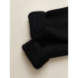 Women's Thick & Soft Sweater with Bow Buttons - Winter Warm Round Neck Long Sleeve Cozy Sweater, Beige & White Cable- Design, All-Season Casual Elegant Pullover for Fall and Winter Layering, Hand Wash or Dry Clean, Solid Color with Bow Detail, Medium Stretch, Relaxed Fit, Fleece Lining for Extra Warmth, Chic and Comfortable for Casual Attire, Cozy Sweaters For Women, Casual Long Sleeve Sweater, Oversized Knit Sweater, Colourfull Loose Sweater For Women,