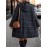 Plus Size, Plus Size Women's Elegant Tweed Coat with Double-Layer Hood & H-Line Silhouette - Knee-Length Button-Front Winter Jacket, Spacious Warm Outerwear for Fall/Winter, Casual to Dressy Occasions (Machine Washable)