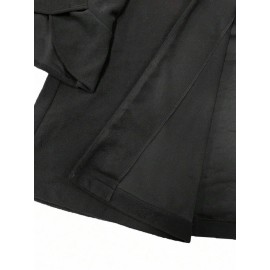 Plus Size, Plus Size Women's Winter Coats | New Outerwear Jackets | Stand Collar, Flared Sleeves, Single-Breasted Button Loose Fit Women's Clothing | Casual Office/Commuting Fashion Outerwear